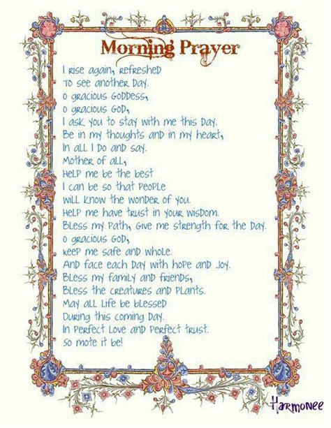 Wiccan morning prayer